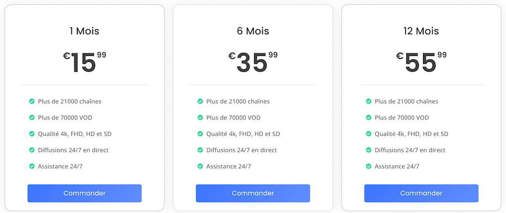 Tonic IPTV Rates